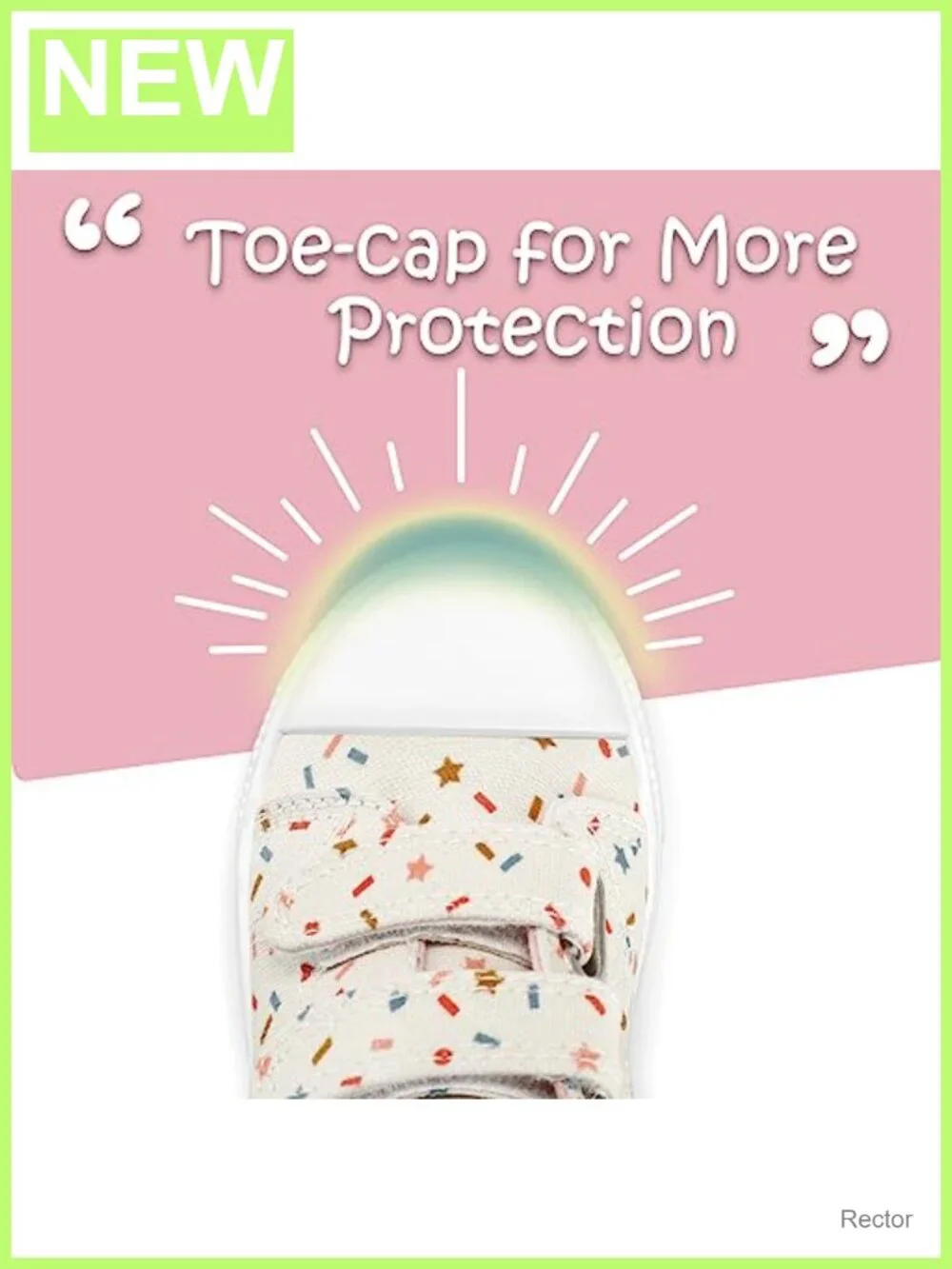 Toddler Girls Canvas Sneakers Dual Hook and Loop Casual